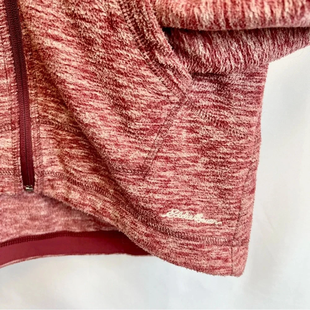 Eddie Bauer Dark Berry Burgundy RUN AROUND Quest Fleece Jacket Women Size Small - Picture 7 of 15